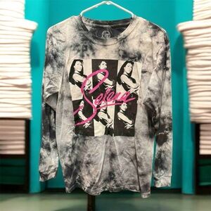 Selena Graphic Long Sleeve Tie-Dye Top MEDIUM